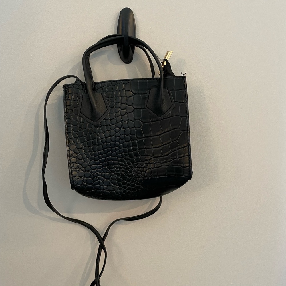 Small black bag with strap